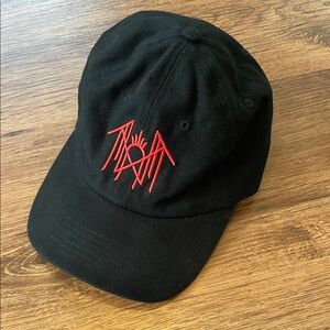 Sleep token Black Baseball Cap with Red Embroidery